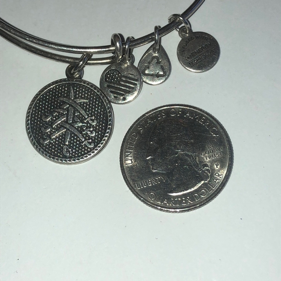 Alex And Ani Silver Tone Seven Swords Boho Charm Bracelet - Picture 2 of 4